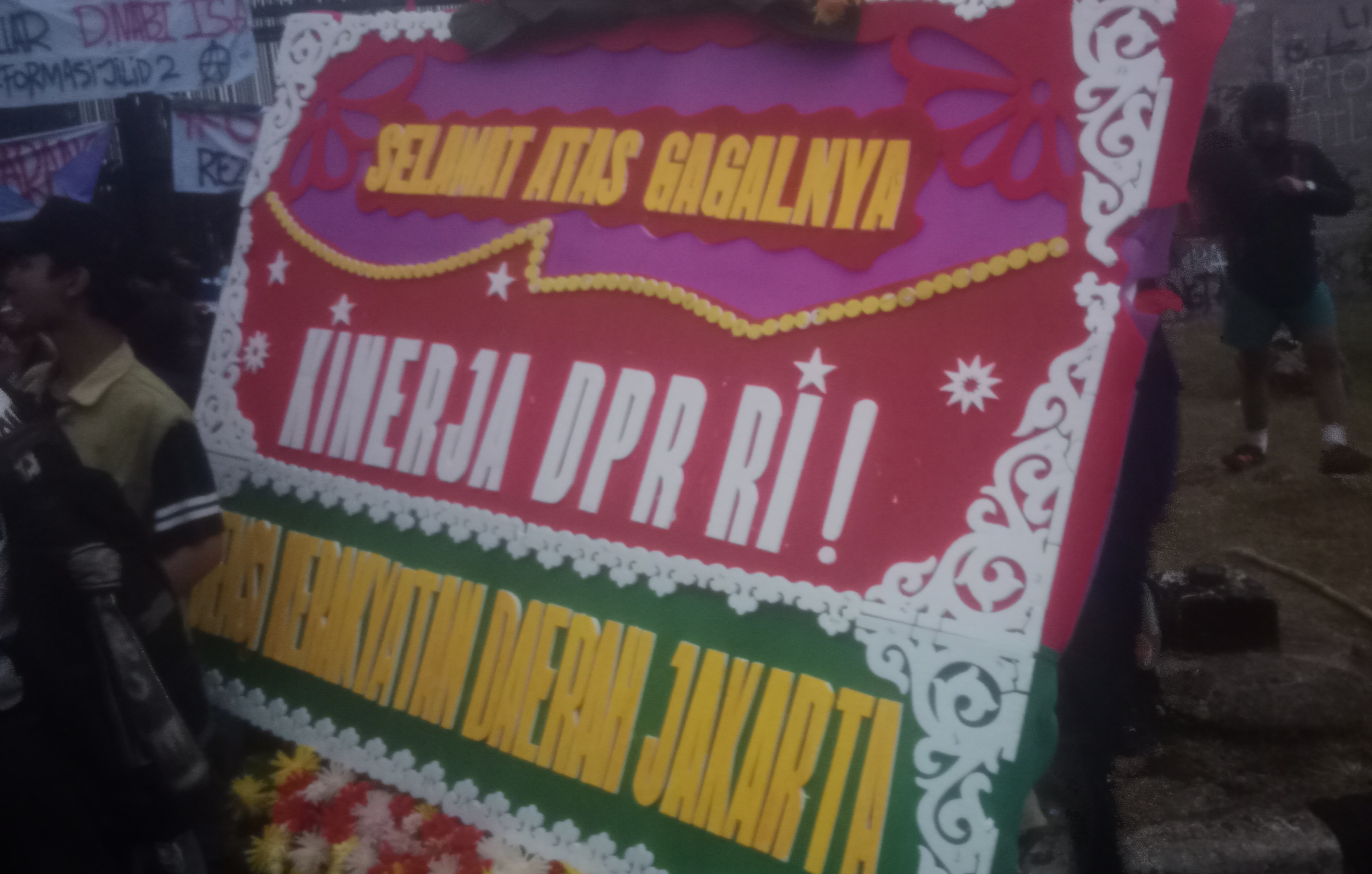 Foto asli Papan Bunga Sertijab Perwira & Pejabat Negara oleh Shanza Florist